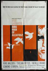 y902 BIRDMAN OF ALCATRAZ one-sheet movie poster '62 Lancaster, Frankenheimer