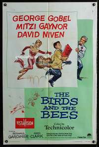 y900 BIRDS & THE BEES one-sheet movie poster '56 George Gobel, Gaynor