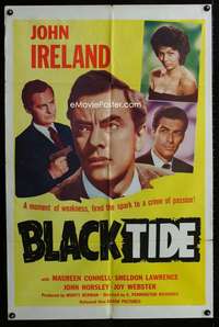 y889 BLACK TIDE one-sheet movie poster '57 Ireland's moment of weakness!