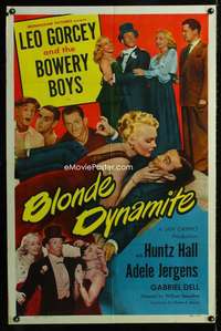 y875 BLONDE DYNAMITE one-sheet movie poster '50 Leo Gorcey, Bowery Boys