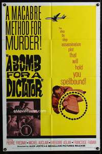 y862 BOMB FOR A DICTATOR one-sheet movie poster '57 French method for muder!