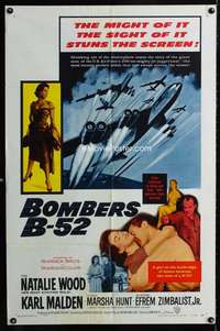 y860 BOMBERS B-52 one-sheet movie poster '57 Natalie Wood, Karl Malden