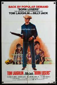 y855 BORN LOSERS one-sheet movie poster R74 Tom Laughlin IS Billy Jack!