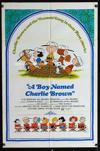 y849 BOY NAMED CHARLIE BROWN one-sheet movie poster '70 Peanuts, Schulz