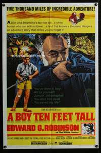 y847 BOY TEN FEET TALL one-sheet movie poster '65 Edward G. Robinson