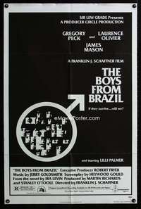 y846 BOYS FROM BRAZIL one-sheet movie poster '78 Gregory Peck, Olivier