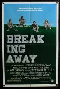 y844 BREAKING AWAY one-sheet movie poster '79 Dennis Christopher, Quaid