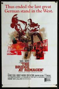 y843 BRIDGE AT REMAGEN style A one-sheet movie poster '69 George Segal