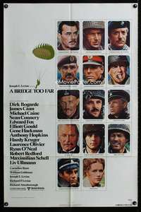 y842 BRIDGE TOO FAR one-sheet movie poster '77 Michael Caine, Sean Connery