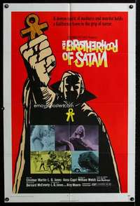 y836 BROTHERHOOD OF SATAN one-sheet movie poster '71 mad demon-spirit!