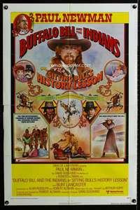 y833 BUFFALO BILL & THE INDIANS one-sheet movie poster '76 Paul Newman