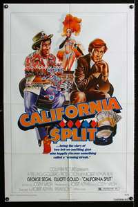 y827 CALIFORNIA SPLIT one-sheet movie poster '74 professional poker!
