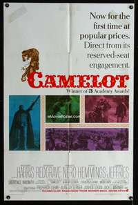 y825 CAMELOT one-sheet movie poster '68 Richard Harris, Vanessa Redgrave