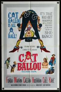 y817 CAT BALLOU one-sheet movie poster '65 classic Jane Fonda, Lee Marvin