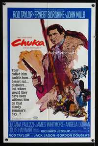 y801 CHUKA one-sheet movie poster '67 Rod Taylor, Native American Indians!