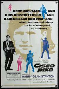 y798 CISCO PIKE one-sheet movie poster '71 Gene Hackman, Kristofferson