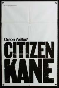 y797 CITIZEN KANE one-sheet movie poster R60s Orson Welles classic!