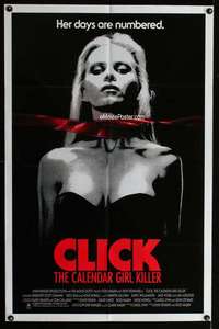 y795 CLICK THE CALENDAR GIRL KILLER one-sheet movie poster '90 sexy horror!