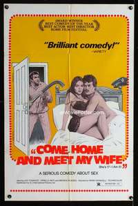 y788 COME HOME & MEET MY WIFE one-sheet movie poster '74 Ugo Tognazzi