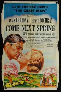 y787 COME NEXT SPRING one-sheet movie poster '56 Ann Sheridan, Cochran