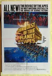 y780 CONQUEST OF THE PLANET OF THE APES style B one-sheet movie poster '72