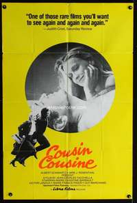 y771 COUSIN COUSINE one-sheet movie poster '75 Marie-Christine Barrault