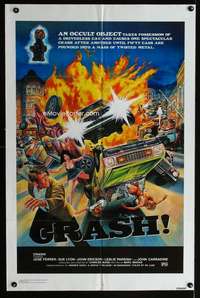 y768 CRASH one-sheet movie poster '76 Charles Band, mass of twisted metal!