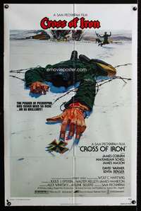 y760 CROSS OF IRON one-sheet movie poster '77 Sam Peckinpah, Tanenbaum art!