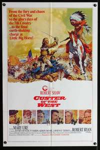 y753 CUSTER OF THE WEST style A one-sheet movie poster '68 Shaw, Civil War