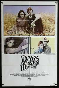 y738 DAYS OF HEAVEN one-sheet movie poster '78 Richard Gere, Brooke Adams