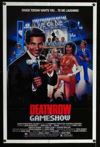 y732 DEATHROW GAMESHOW one-sheet movie poster '87 you'll die laughing!