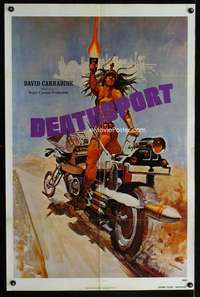 y731 DEATHSPORT advance teaser one-sheet movie poster '78 David Carradine