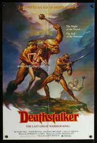 y730 DEATHSTALKER one-sheet movie poster '84 Boris Vallejo fantasy art!