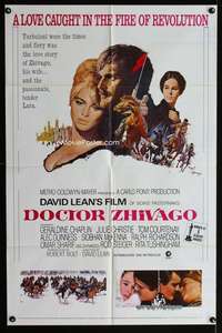 y719 DOCTOR ZHIVAGO one-sheet movie poster '65 David Lean, AA winner!