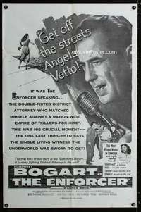 y703 ENFORCER one-sheet movie poster R60s Humphrey Bogart, Zero Mostel