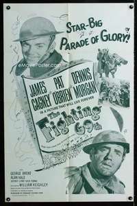 y696 FIGHTING 69th one-sheet movie poster R56 James Cagney, Pat O'Brien