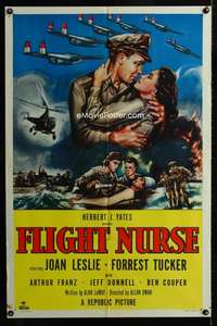 y679 FLIGHT NURSE one-sheet movie poster '53 Joan Leslie, Forrest Tucker