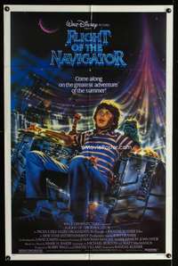 y678 FLIGHT OF THE NAVIGATOR one-sheet movie poster '86 Disney sci-fi!