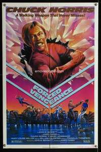 y669 FORCED VENGEANCE one-sheet movie poster '82 Chuck Norris, kung fu!