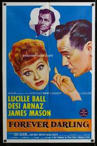 y667 FOREVER DARLING one-sheet movie poster '56 Desi Arnaz, I Love Lucy!