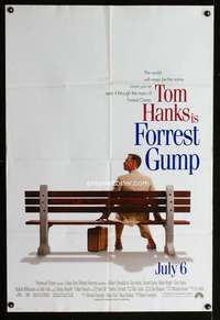 y666 FORREST GUMP DS advance one-sheet movie poster '94 Tom Hanks, Zemeckis