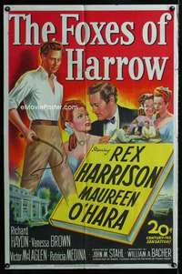 y661 FOXES OF HARROW one-sheet movie poster '47 Rex Harrison, O'Hara