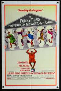 y653 FUNNY THING HAPPENED ON THE WAY TO THE FORUM one-sheet movie poster '66
