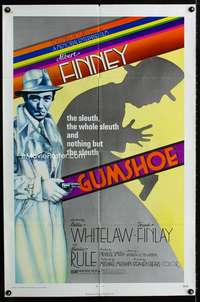 y645 GUMSHOE one-sheet movie poster '72 noir, Albert Finney, cool design