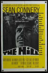 y634 HILL one-sheet movie poster '65 Sidney Lumet, Sean Connery, WWII