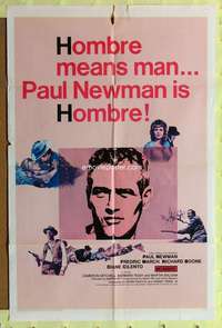 y633 HOMBRE one-sheet movie poster '66 Paul Newman, Martin Ritt, March