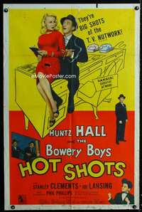 y630 HOT SHOTS one-sheet movie poster '56 Bowery Boys, Joi Lansing