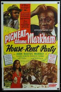 y629 HOUSE-RENT PARTY one-sheet movie poster '46 Dewey Pigmeat Markham