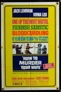 y628 HOW TO MURDER YOUR WIFE style B one-sheet movie poster '65 Jack Lemmon