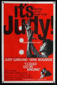 y622 I COULD GO ON SINGING one-sheet movie poster '63 it's Judy Garland!